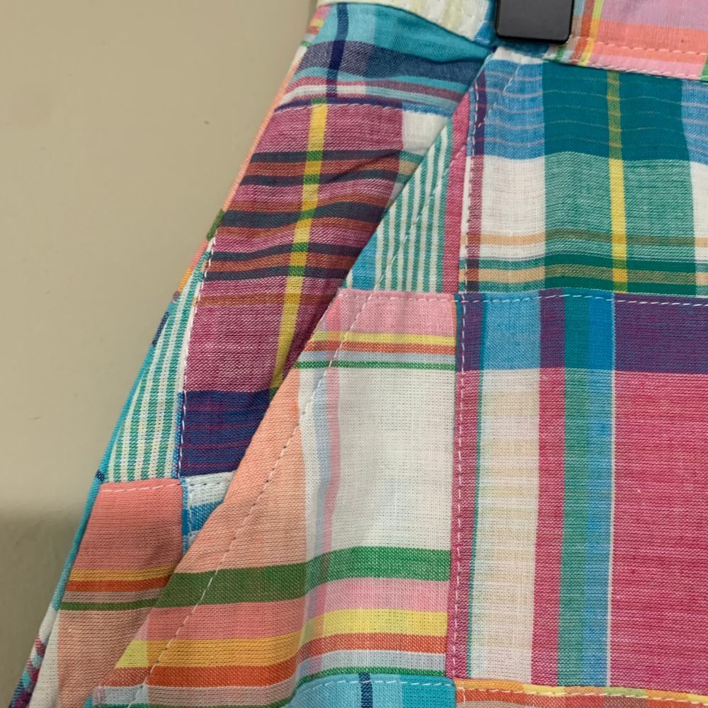 The J. Peterman Company Patchwork A-Line Skirt Size Small Coastal Cape Cod - Picture 3 of 7